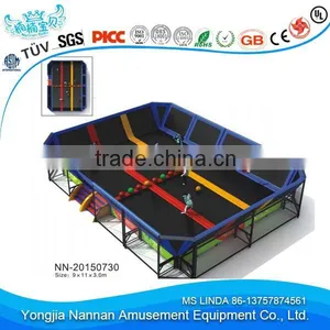 Fashion Commercial Indoor Large Trampoline Park , Cheap Trampoline For Adult and Kids for Sale Most Popular thumbnail-3