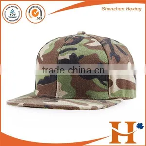 Custom Metal LOGO Camo Sanpback Cap, 3D Embroidery Camouflage Pattern Flat Brim Cap Most Popular thumbnail-3