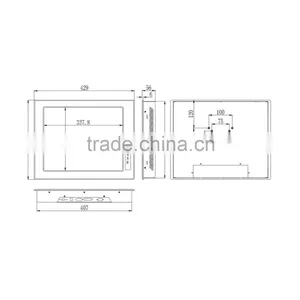 17 Inch 350(cd/m2) Brightness 1280 X 1024 Resolution Widescreen Industial Lcd Touch Monitor for Tv, Tablet, Panel Display thumbnail-1