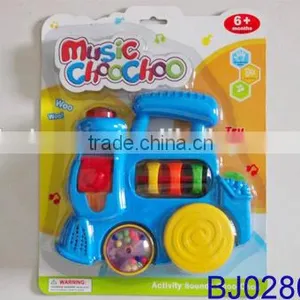 Happy Baby Toy Musical Plastic Cartoon Toy Flashing Vintage Train Toy thumbnail-1