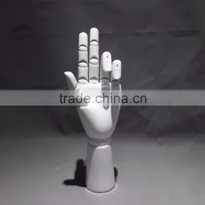 Paint White Color Wooden Hand Male Wooden Hand Jewelry Display Gold Hand Mannequin Hands Display thumbnail-4
