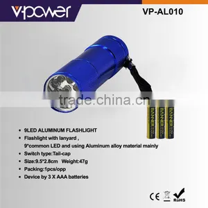 Aluminum 9 LED Flashlight thumbnail-1