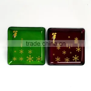 Clear Glass Plate With Decal Printing thumbnail-1