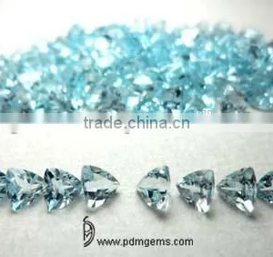 Sky Blue Topaz Semi Precious Gemstone Trillion Faceted For Diamond Jewellery From Manufacturer/Wholesaler thumbnail-1