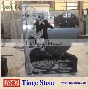 Photo Etching Monument Black Granite Tombstone Heard Designs thumbnail-1