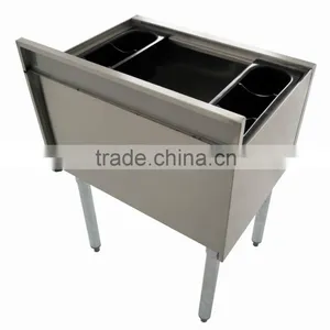 NSF Approval Stainless Steel Drop In Ice Bin With Sliding Cover thumbnail-2
