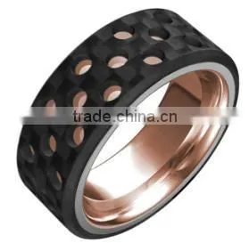 Fashion Men Jewelry Gold Ring Tungsten Carbide Ring Titanium Ring thumbnail-2