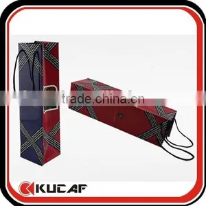 Matt Lamination Art Paper Wine Bag in China thumbnail-1