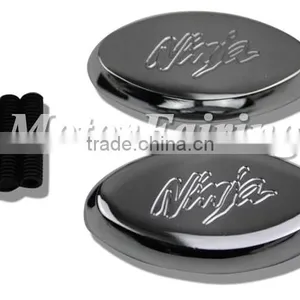 Mirror Base Plates for Kawasaki Ninja ZX6R ZX6RR 636 ZX10R 2005-2008 MT222-015 Chrome thumbnail-1