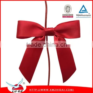 Gift Packing Use Red Pre Tie Hair Satin Ribbon Bow thumbnail-1