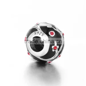 925 Silver Chinese Traditional Style Plum Flower Shape Beads thumbnail-3