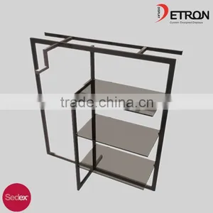 4 Layer Stainless Steel Metal Clothes Display Rack, Clothes Glass Display Stand thumbnail-1