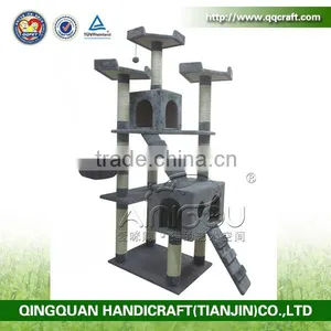 China Manufacture Pet Products Wholesale Cat Tree Scratching Post thumbnail-1