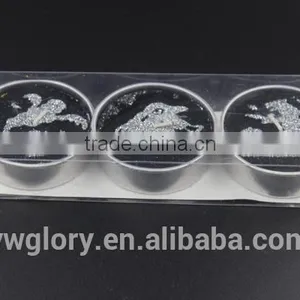Black and Sliver Glitter Halloween Tea Light, Halloween Tea Light, Werewolf and Ghost Tea Light thumbnail-1