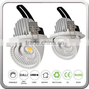 Hot-selling European Standard Adjustable Rotating Cob Down Light 30w Dimmable Led Shop Downlight thumbnail-1