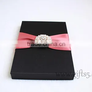Elegant Black Packaging Boxes for Wedding Invitations thumbnail-3
