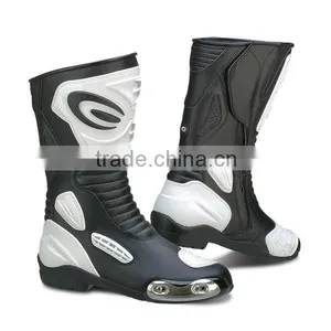 MIT, Lightweight Microfiber Motorcyle Black Racing Boots thumbnail-3