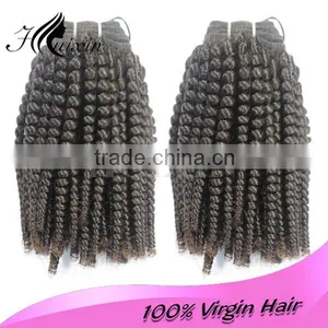 100% Unprocessed Virgin Cambodian Kinky Curly Hair Weaves thumbnail-1