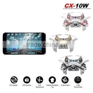 RC Quadcopter Cheerson CX-10W CX10W Wifi FPV 0.3MP Camera LED 3D Flip 4CH CX10 Update Version Mini Drone BNF Helicopter Toy Gift thumbnail-4