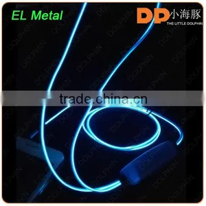 China Factory Wholesale Oem Brand Logo LED EL Earphone Fancy Lighting With Music Playing Novelty Earphone for HTC Mobile thumbnail-2