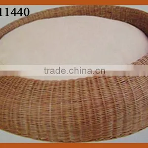 Customized Round Rattan Pet Daybed With Cushion thumbnail-1