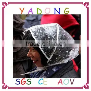 Fashion Plastic Rain Bonnet/folding Rain Hat thumbnail-1