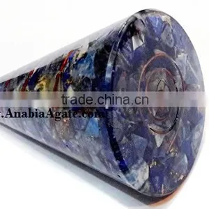 Lapis Orgone Antenna : Antenna : Lapiz Lazule Copper Wire Wrapped Orgone Antenna thumbnail-4