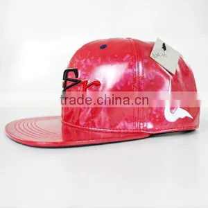 Leather Flat Bill Hat,hiphop Flat Brim Cap Hat,leather Flat Brim Snapback Hat thumbnail-4