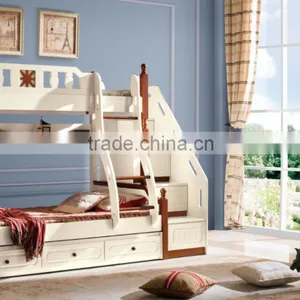 2016 Mediterranean Style With Drawers and Step Ladder Bunk Bed thumbnail-1