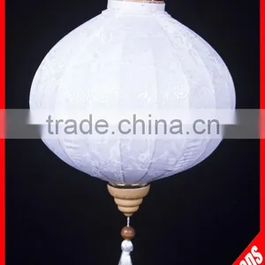 Wholesale 12inch Jacquard White Hanging Lantern for Wedding or Event Decoration thumbnail-1