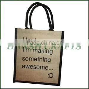 Jute Carry Bag Jute Shopping Bag thumbnail-1