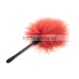 Sex Toy for Girl Sex Feather Tickler for Girl Soft Feather Tickler for Sex Game Red Feather Tickler With Soft Feather,19cm thumbnail-1