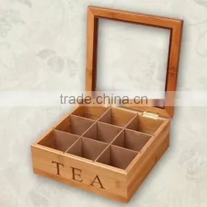 China Factory Custom Storage Bamboo Wooden Tea Box thumbnail-3