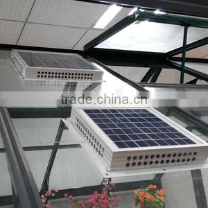 Latest Technology 15W/12V DC Solar Thermostatic Ventilator Greenhouse Outdoor Fans thumbnail-4