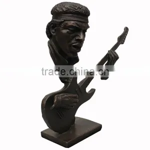 Cast Metal Bronze Art Male Bust Statue thumbnail-3