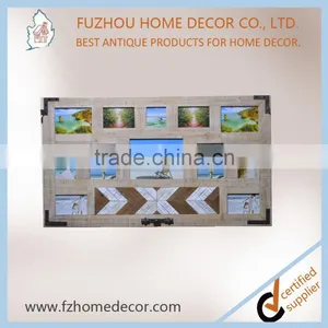 2017 Hot Sell Vintage Wooden Resin Photo Frame With Multi Opening for Family thumbnail-3