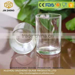 Cylinder Glass Candle Jar With Thick Bottom thumbnail-1