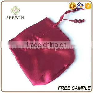 Drawstring Logo Printed Satin Favor Bags thumbnail-5