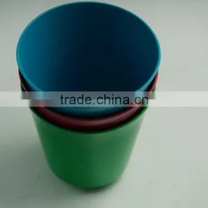 Cheaper and High Quality Eco Friendly Bio Bamboo Fiber Flower Pots thumbnail-1