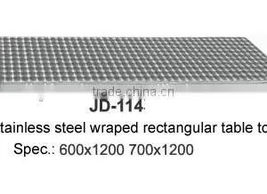 Stainless Steel Wraped Rectangular Table Top for Indoor and Outdoor thumbnail-1