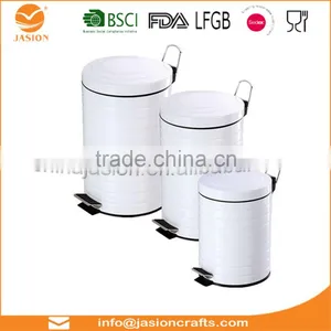 3 Litre Pedal Trash Bin White Foot Pedal Bin With Lid For Easy Opening Closing Dustbin thumbnail-4