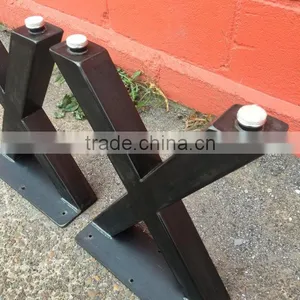 New Style 16 Inch X Shape Iron Metal Park Bench Leg for Sale thumbnail-4