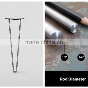 Best Selling 3 Legs Modern Cast Iron Table Base Hairpin Table Legs With 16 Inches thumbnail-5
