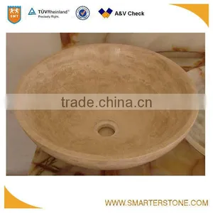 Factory Direct Yellow Travertine Basin for Washing Hand thumbnail-1