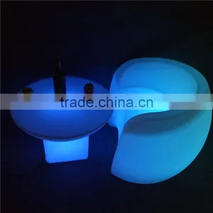 New Model Furniture Living Room Event Bar Furniture LED Glowing Table and Cube Chair thumbnail-4