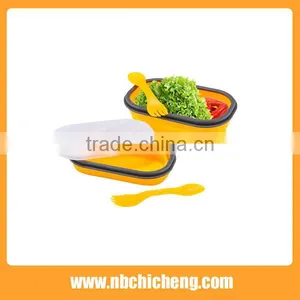 Kitchenware Set Silicone Fast Food Box, Collapsible Bento Lunch Box, Silicone Folding Box thumbnail-2