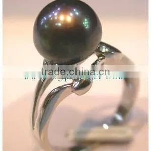 Rose Purple Seawater Tahitian Pearl Ring thumbnail-5