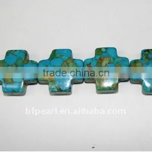 Wholesale Bluish Green Cross Loose Turquoise Strand thumbnail-1