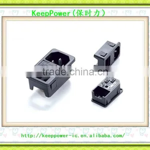 AC Power Socket Terminal Word Letter Holder With Fuse Holder SS-8B-2 Can be Equipped With Switch thumbnail-1