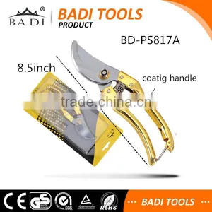 Hand Pruner and Garden Scissors Pruning Tool With Gold Coating thumbnail-2